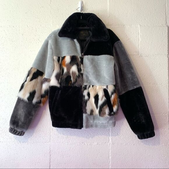 Urban Outfitters Patch Fur Animal Jacket SP - Picture 2 of 6